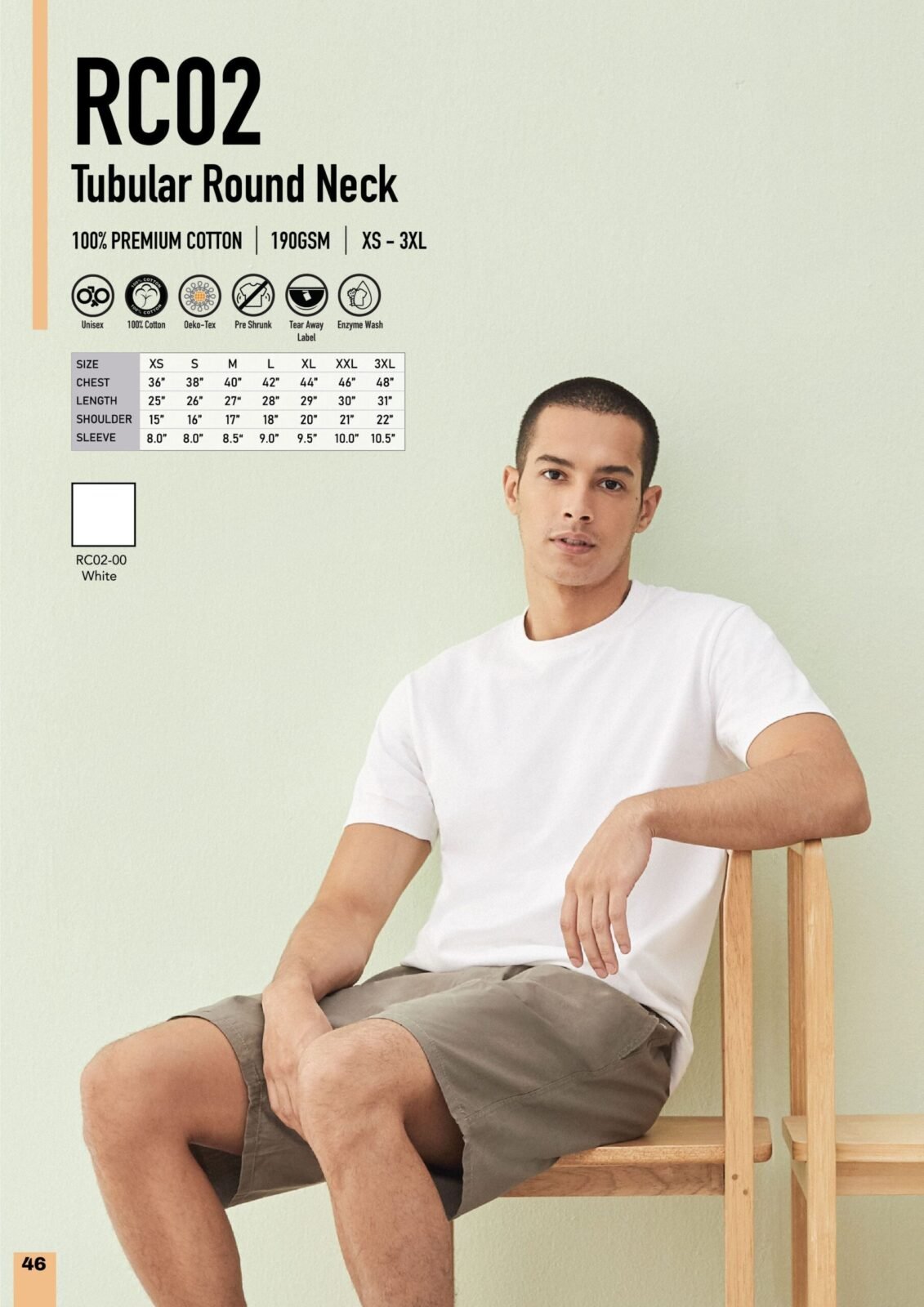 tubular roundneck